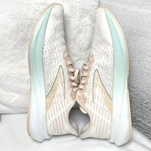 Brooks Hyperion Crystal Grey Blue Glass White Women 9 Running Shoes 1203961B-419 - Picture 5 of 9